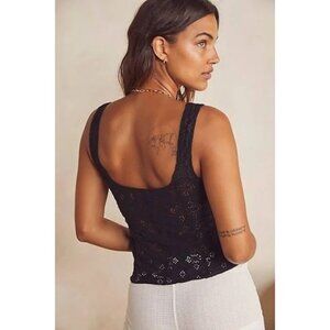 Free People Intimately Waiting For You Cami - Black NEW